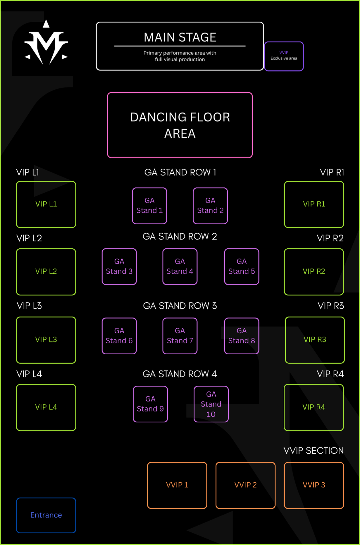 Famous Music Festival Floorplan